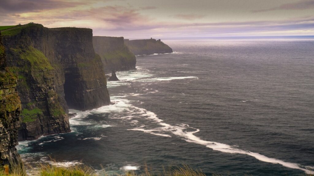 The Cliffs of Moher above the Atlantic in County Clare