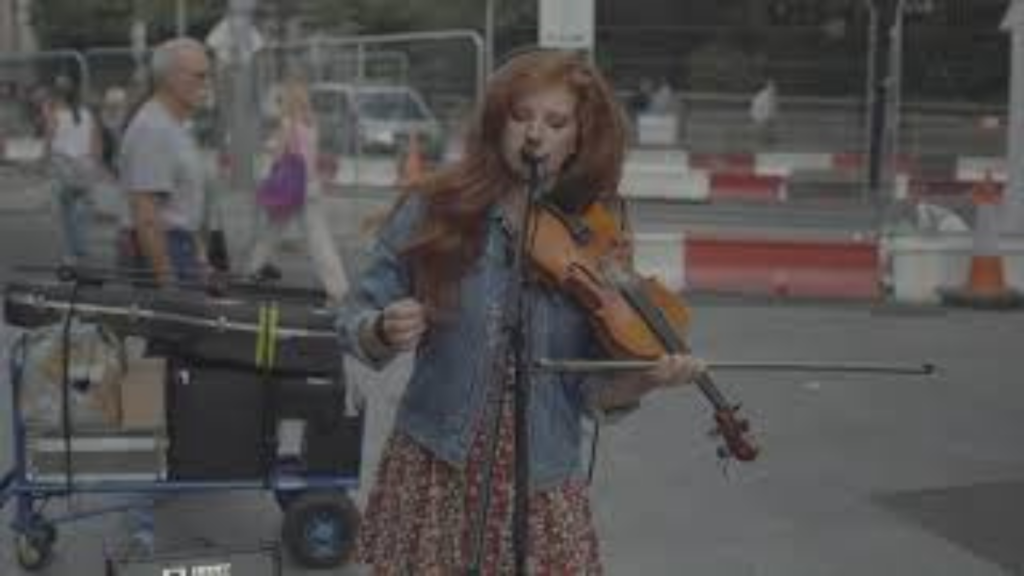 Busking on Grafton Street