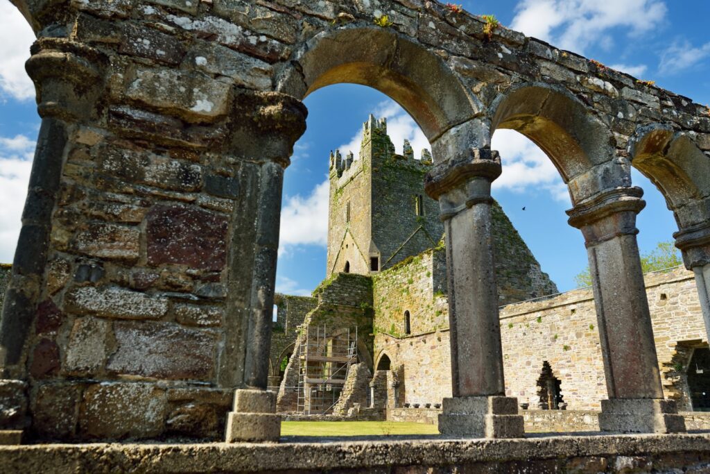 The cloister arcade at Jerpoint Abbey, County Kilkenny