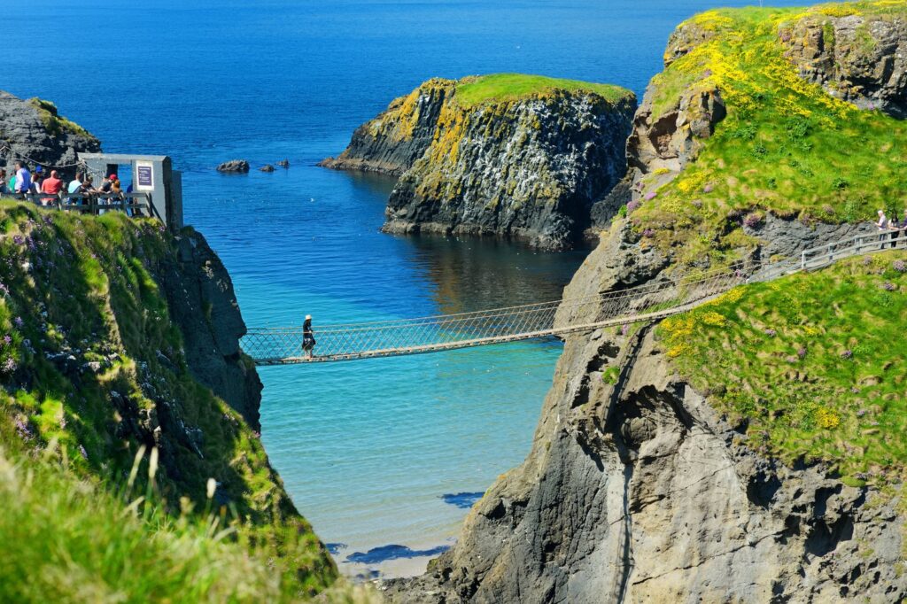 The Carrick-a-Rede rope bridge on the Causeway Coast, County Antrim