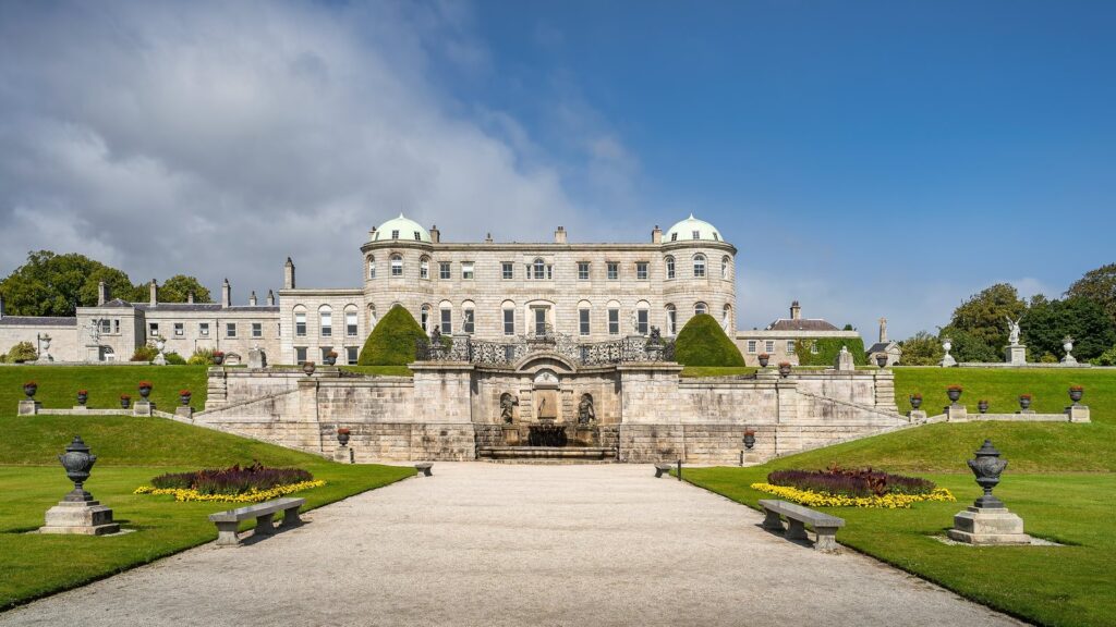 The garden front of Powerscourt House, County Wicklow