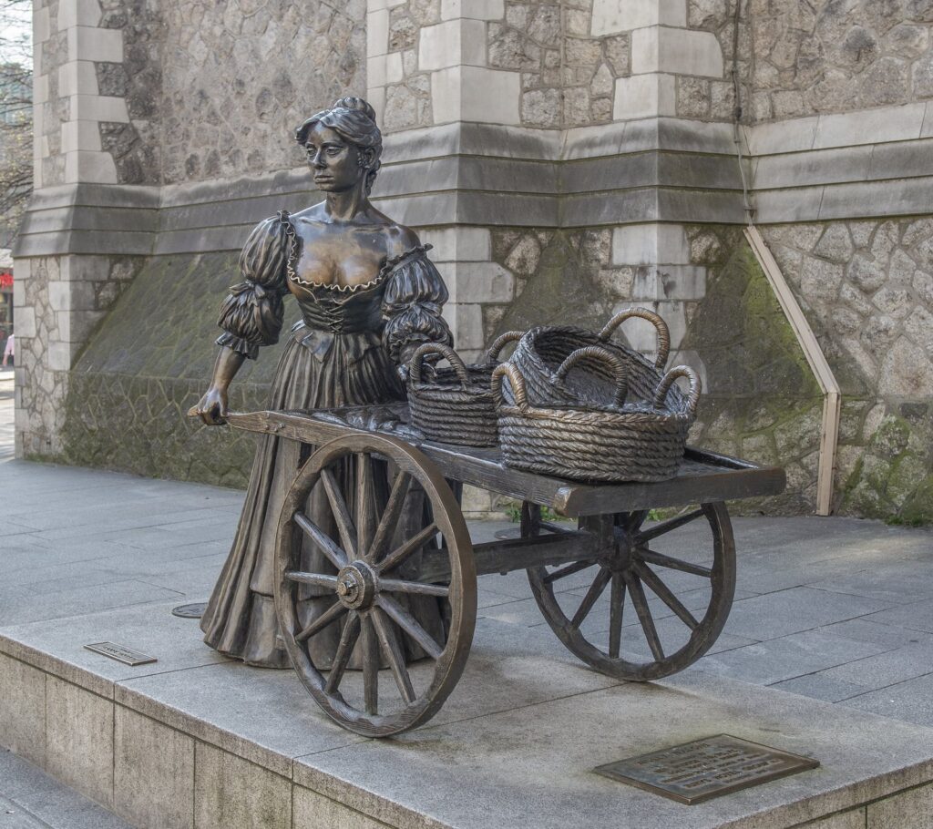 The Molly Malone statue, Dublin