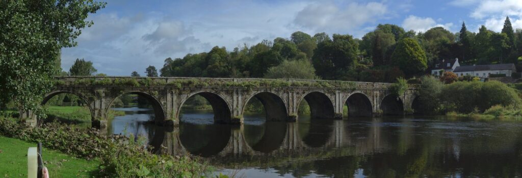 The ten-arch bridge over the River Nore at Inistioge, County Kilkenny