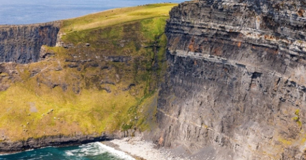 The Cliffs of Moher rising from the Atlantic Ocean, County Clare, Ireland