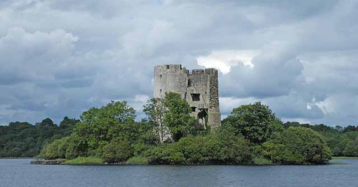 Clogh Oughter Castle on Lough Oughter County Cavan Ireland