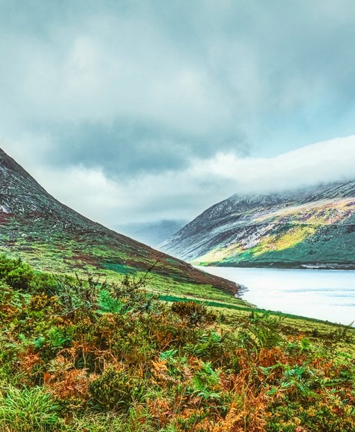 The mountains and valleys of Northern Ireland, characteristic of County Tyrone’s landscape