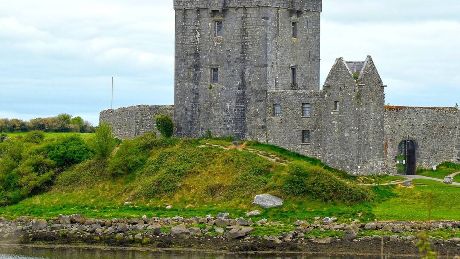 Dunguaire Castle standing on the shores of Galway Bay near Kinvara, County Galway, Ireland