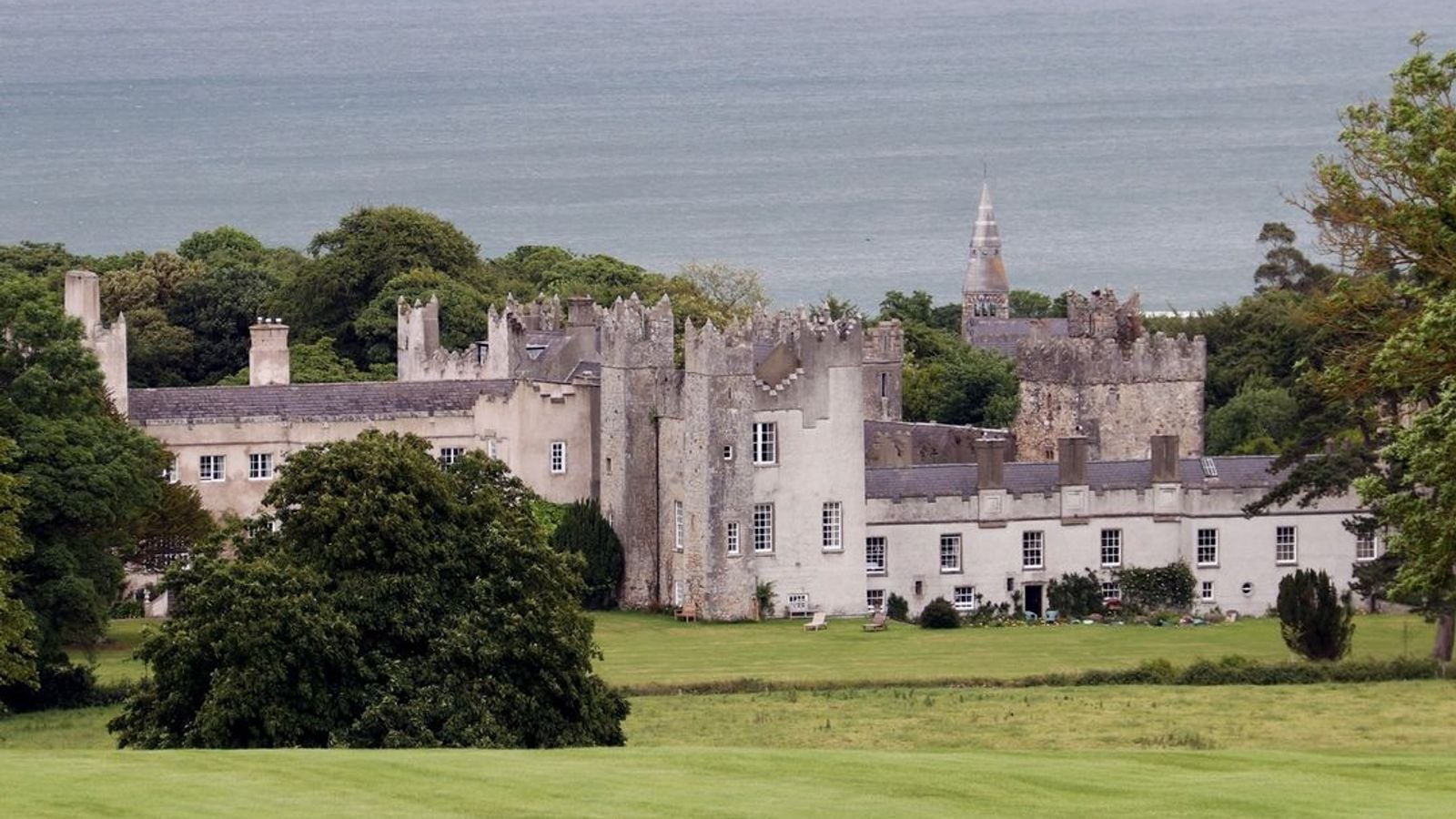 Howth Castle and the pretty coastal town of Howth, Dublin, Ireland