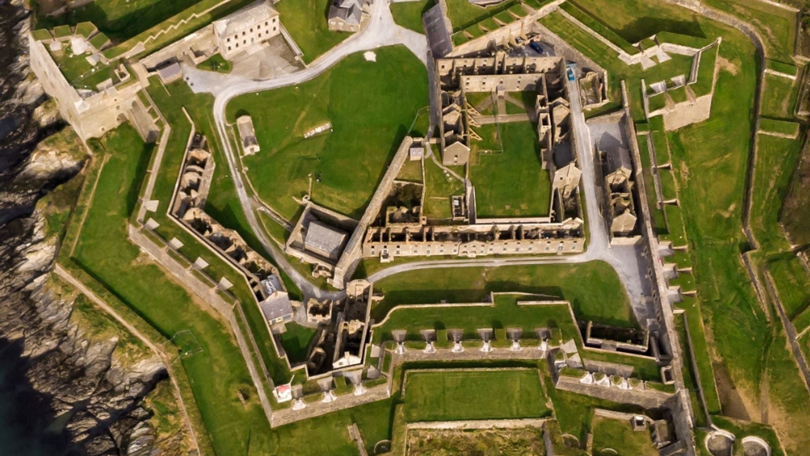 Charles Fort star-shaped fortress overlooking the harbour at Kinsale, County Cork, Ireland