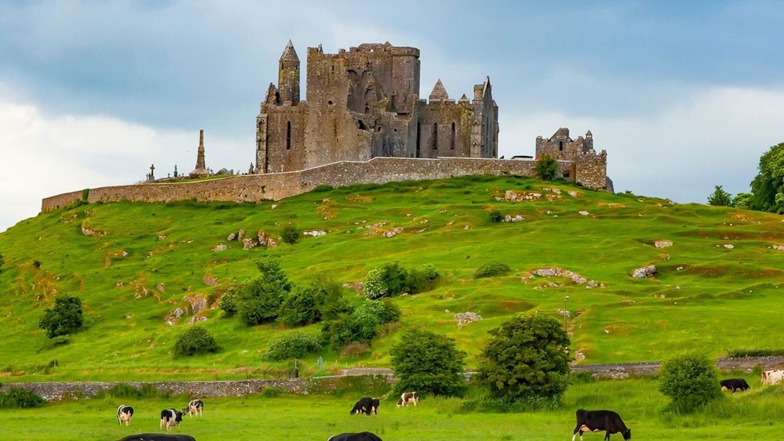 Rock of Cashel on its limestone hill, County Tipperary, Ireland