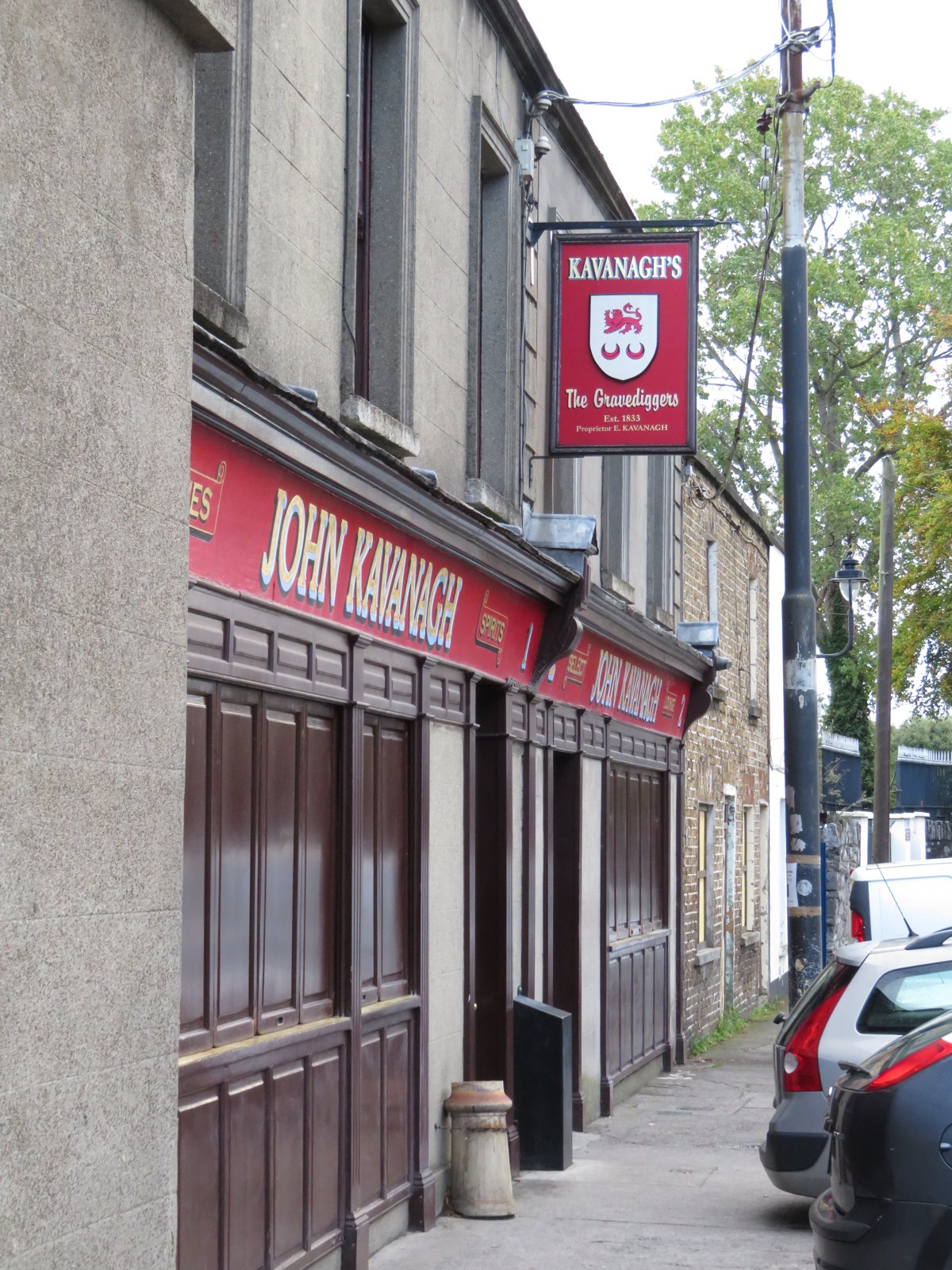 Exterior of John Kavanagh's pub (The Gravediggers), Prospect Square, Glasnevin, Dublin