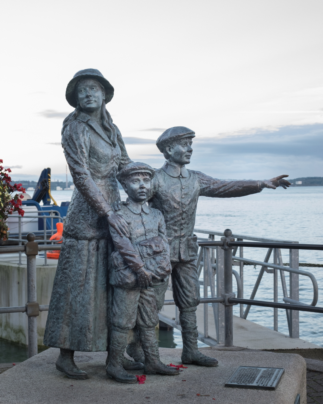 The Annie Moore statue at Cobh, County Cork &mdash; commemorating the first Irish immigrant processed at Ellis Island in 1892
