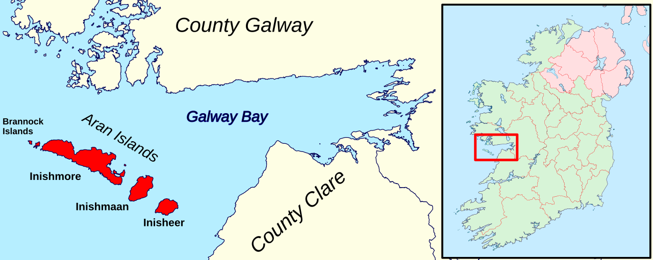 Stone walls and Atlantic cliffs of the Aran Islands, County Galway, Ireland
