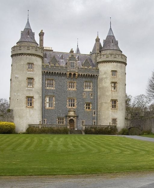 Killyleagh Castle on the western shore of Strangford Lough, County Down, Northern Ireland