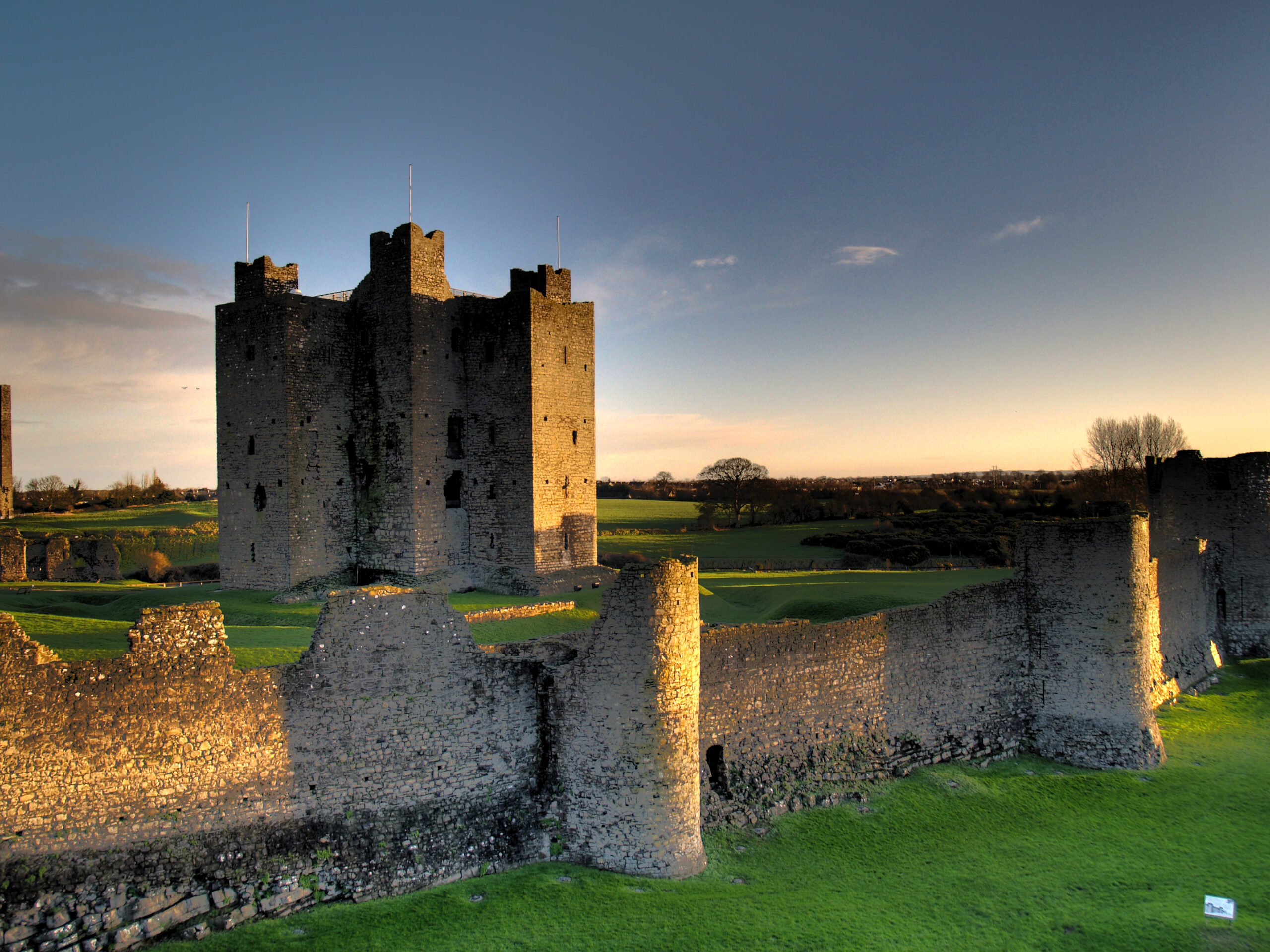 Trim Castle on the banks of the River Boyne &mdash; Ireland's largest Norman stone castle, County Meath