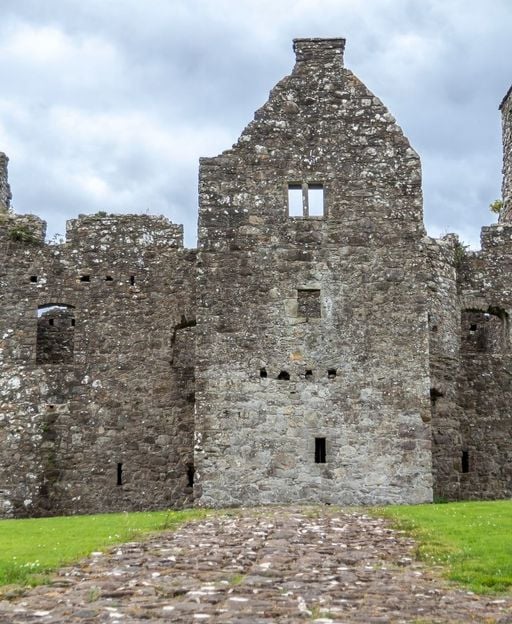 Ruins of Tully Castle on the shores of Lough Erne, County Fermanagh, Northern Ireland