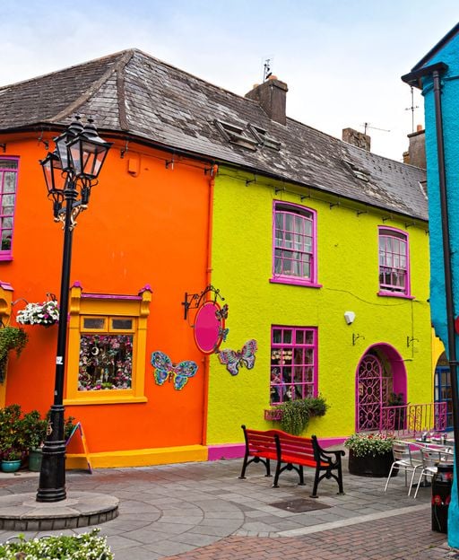 Colourful building facades in Kinsale, County Cork, Ireland