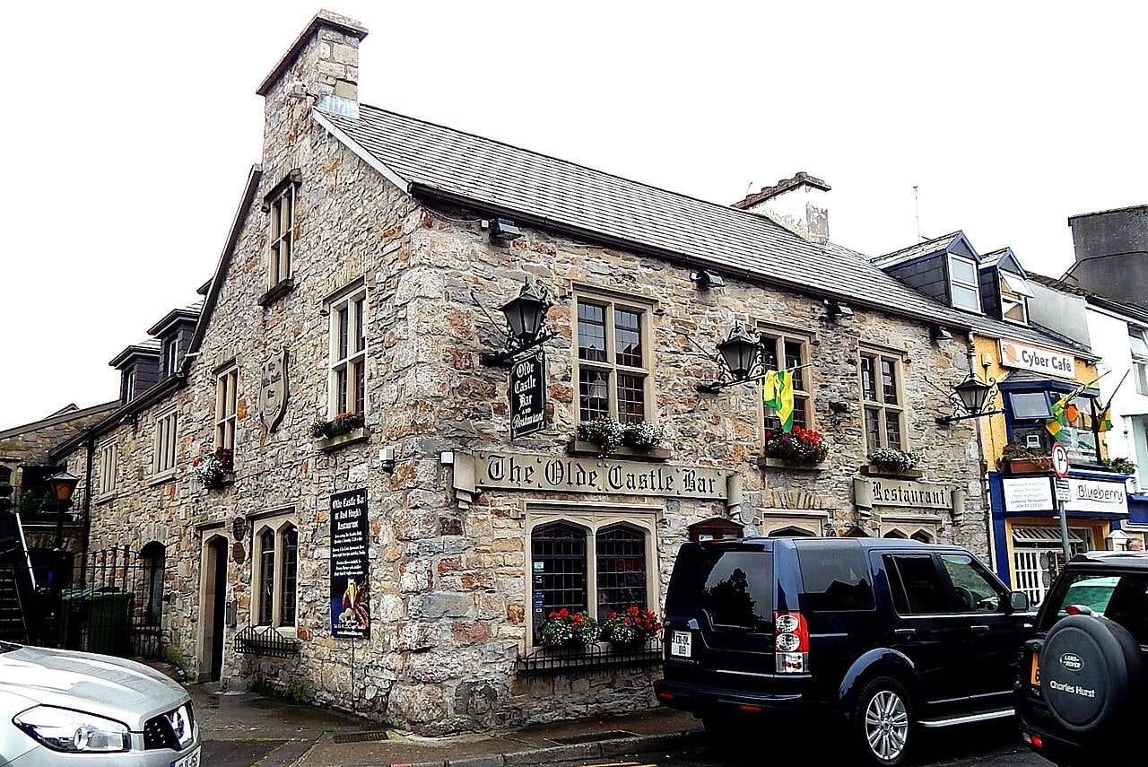 The Olde Castle Bar, a traditional stone pub in Donegal Town, County Donegal