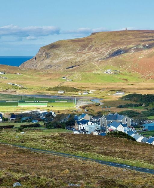 A remote Donegal village overlooking the Atlantic coast, Ireland