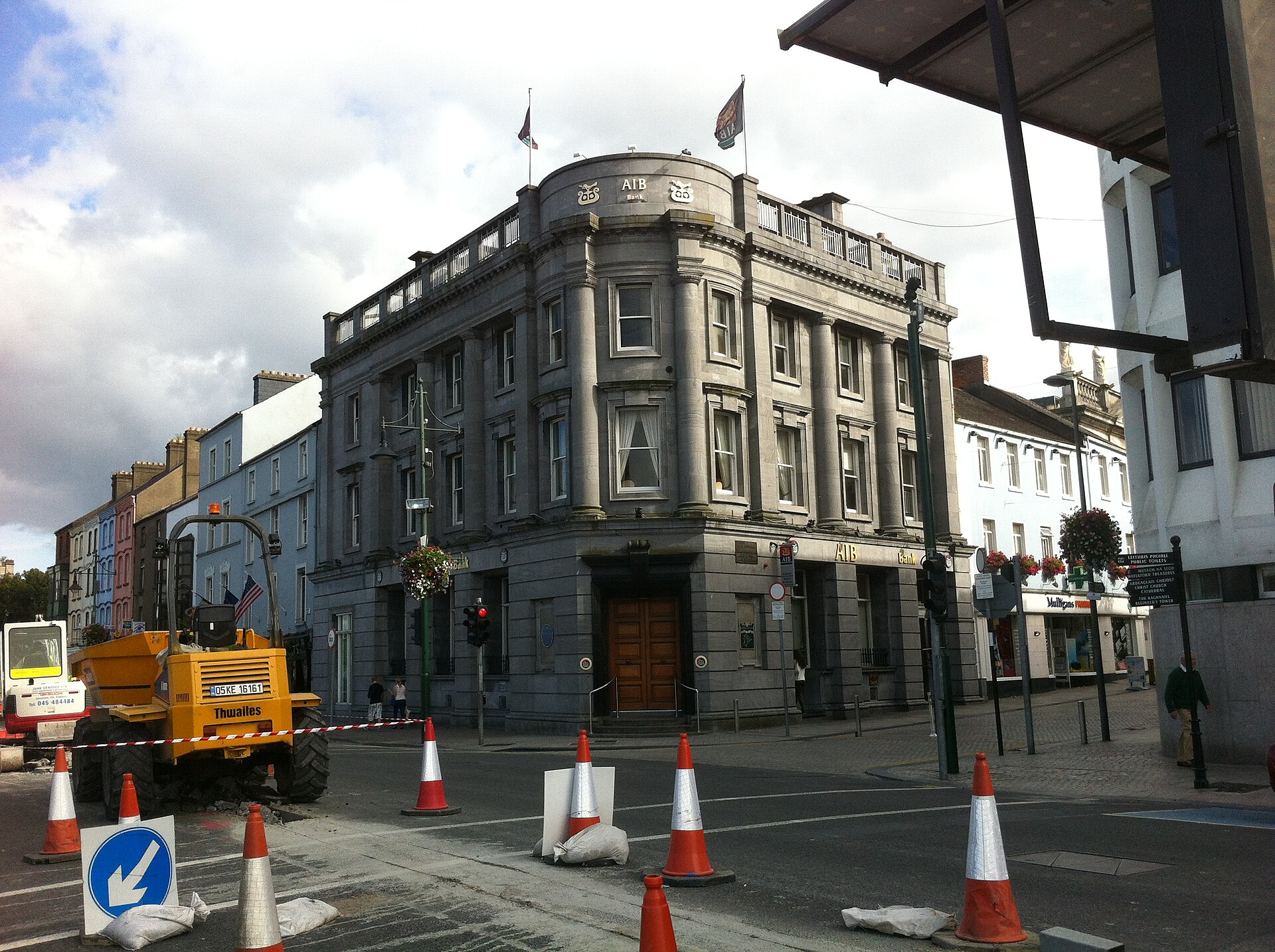 An AIB bank branch on an Irish high street — one of the main high-street banks American expats can open a current account with