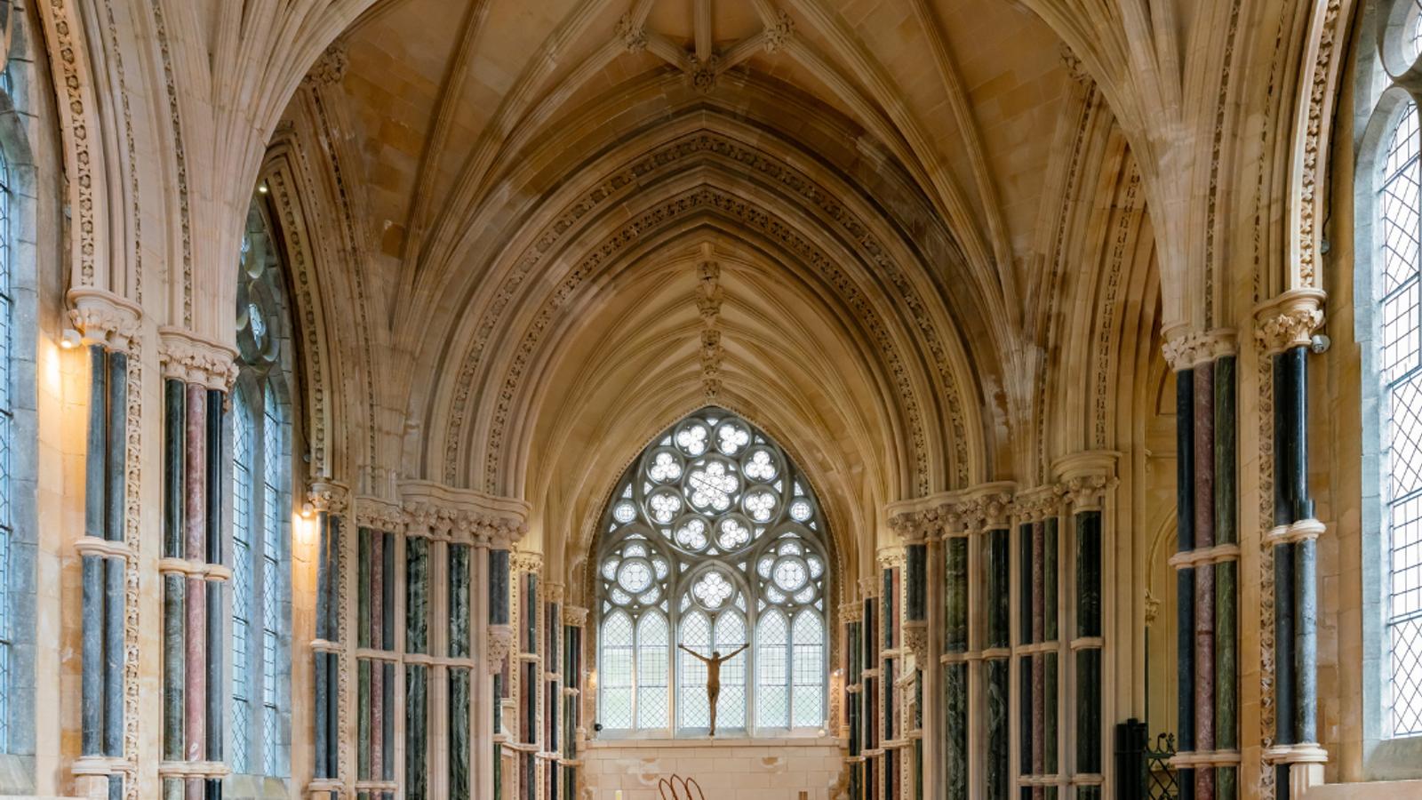 The stunning Gothic interior of the memorial church at Kylemore Abbey, Connemara, built by Mitchell Henry in memory of his wife Margaret