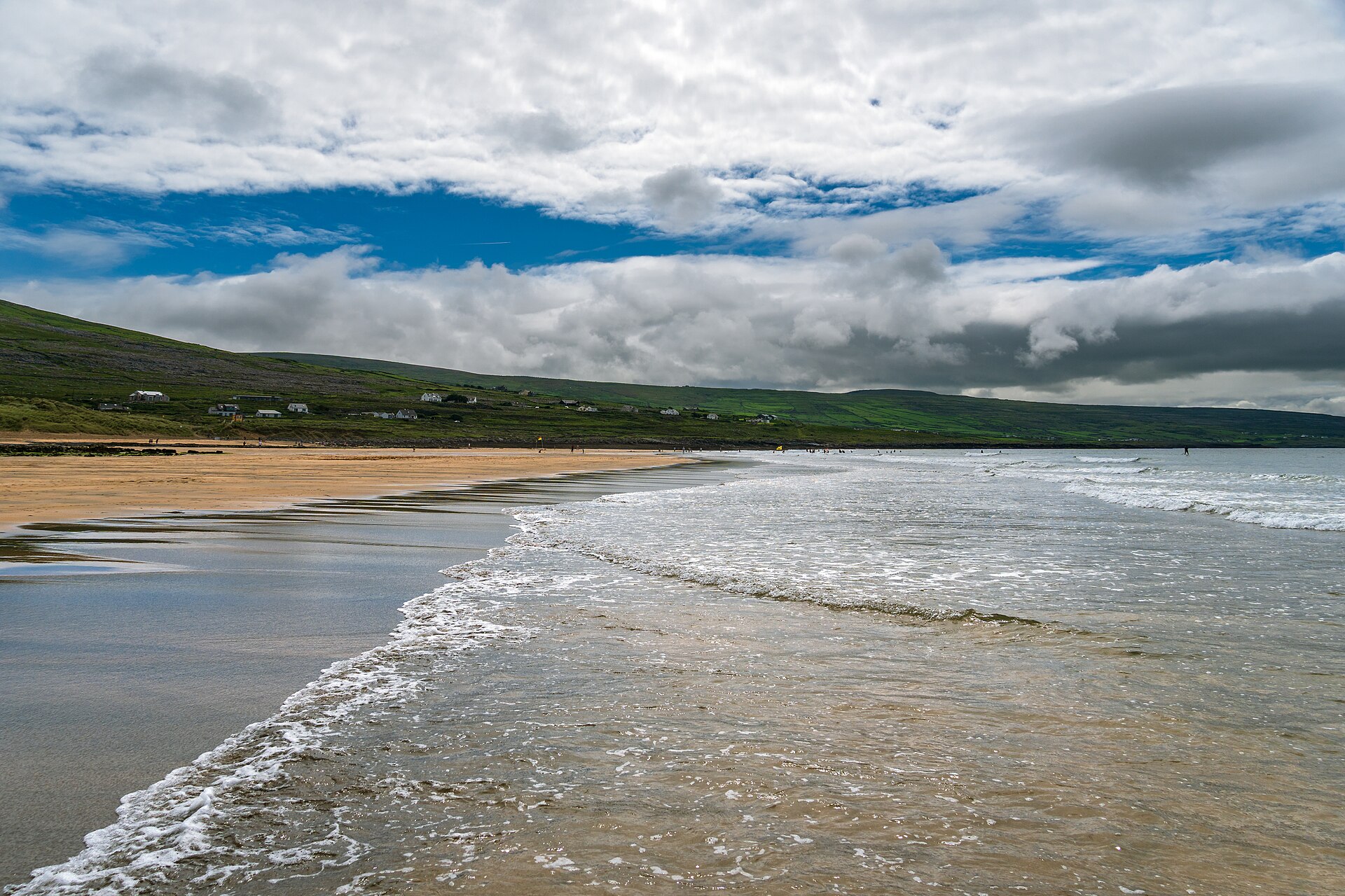 Fanore Beach, County Clare, with the Burren hills behind