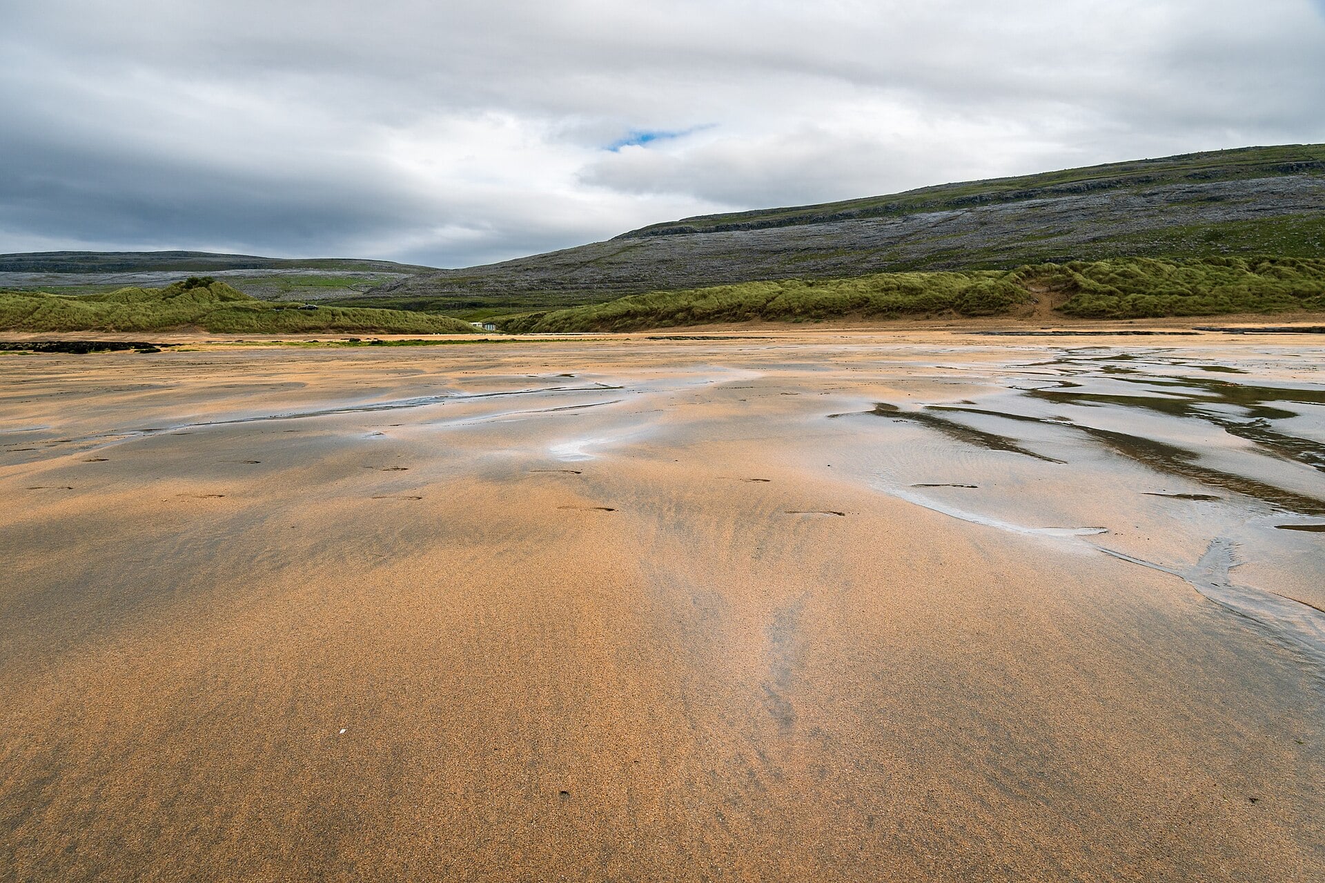 Fanore Beach with the Burren coastline, County Clare, Ireland