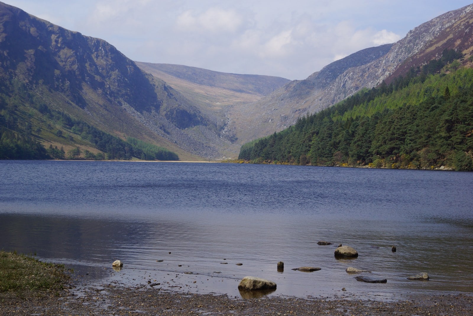 Glendalough Upper Lake in County Wicklow, Ireland