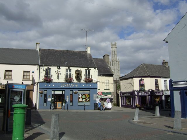 Georgian street corner in Carlow town centre, Ireland