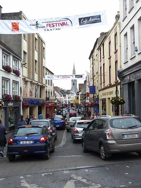 O'Connell Street in Ennis town centre, County Clare, Ireland