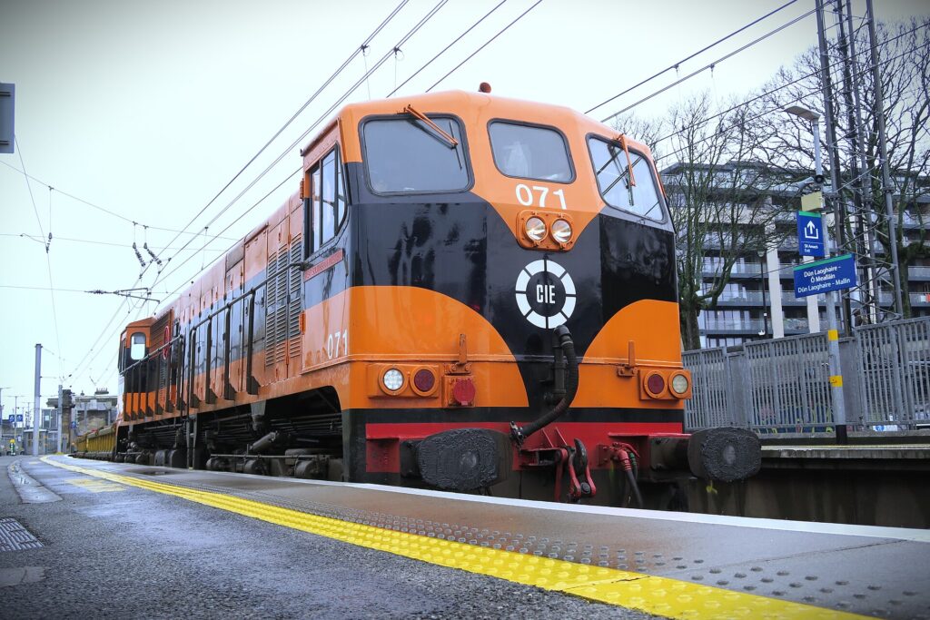 A CIE/Irish Rail locomotive (071 class) at Dún Laoghaire train station