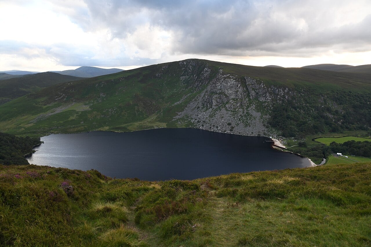 Lough Tay, also known as Guinness Lake, in the Wicklow Mountains of Ireland