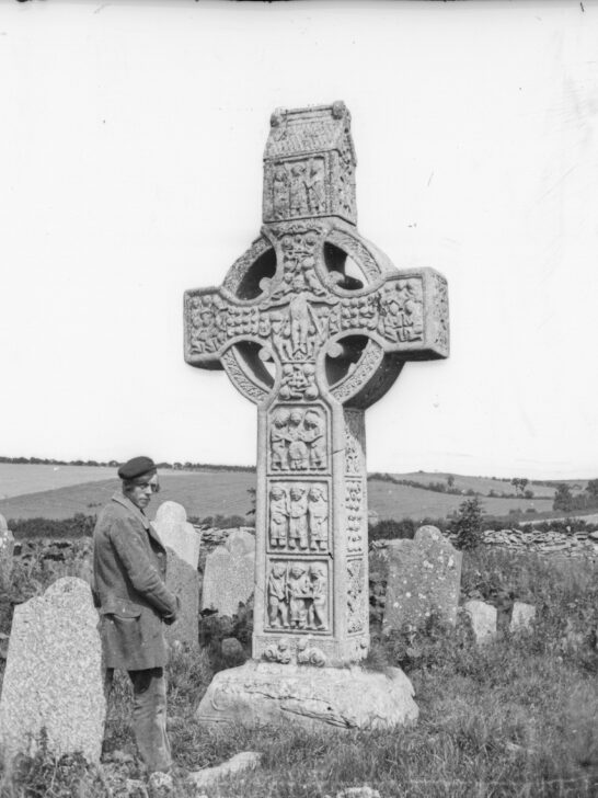 Muiredach's High Cross, a 9th-century sculpted Celtic high cross at the monastic site of Monasterboice in Co. Louth, Ireland