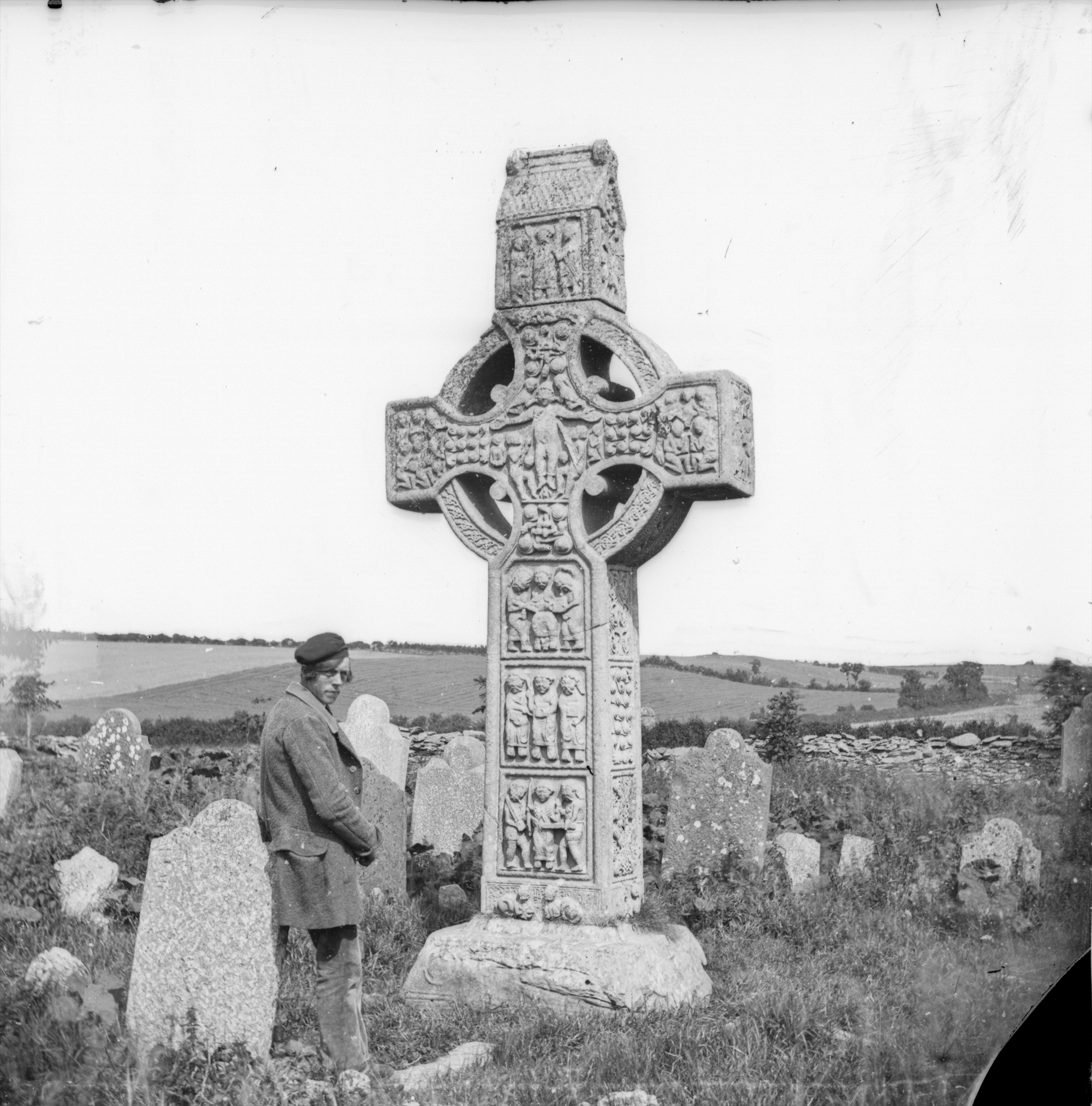 Muiredach's High Cross, a 9th-century sculpted Celtic high cross at the monastic site of Monasterboice in Co. Louth, Ireland