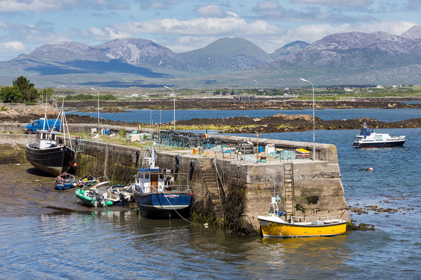 Roundstone, a coastal village in County Galway, Ireland