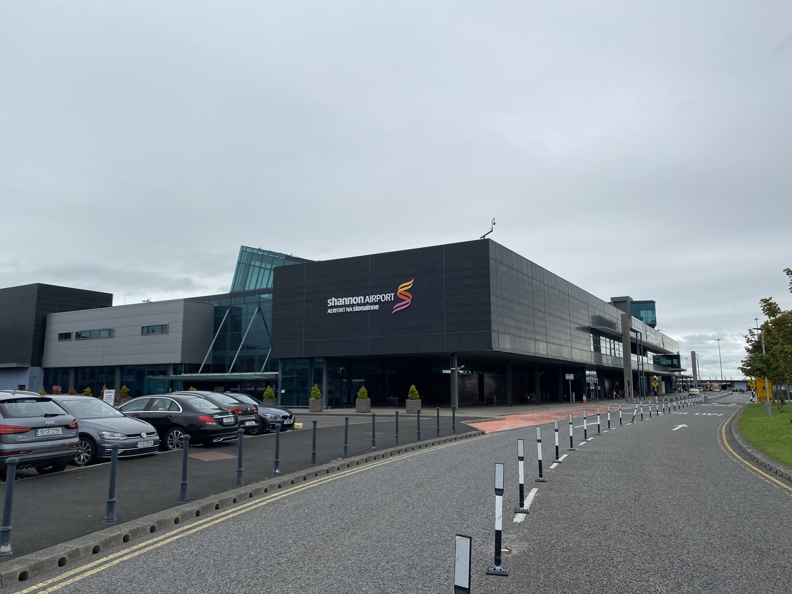 Shannon Airport terminal building exterior, the west-coast gateway airport with direct USA flights and easy access to the Cliffs of Moher and Wild Atlantic Way