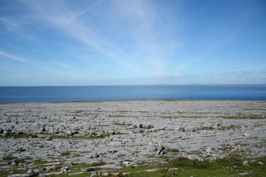 The rocky limestone landscape of the Burren in County Clare, Ireland