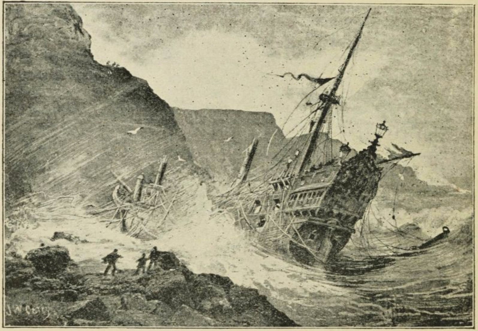 The Spanish Armada Shipwreck Below Dunluce Castle
