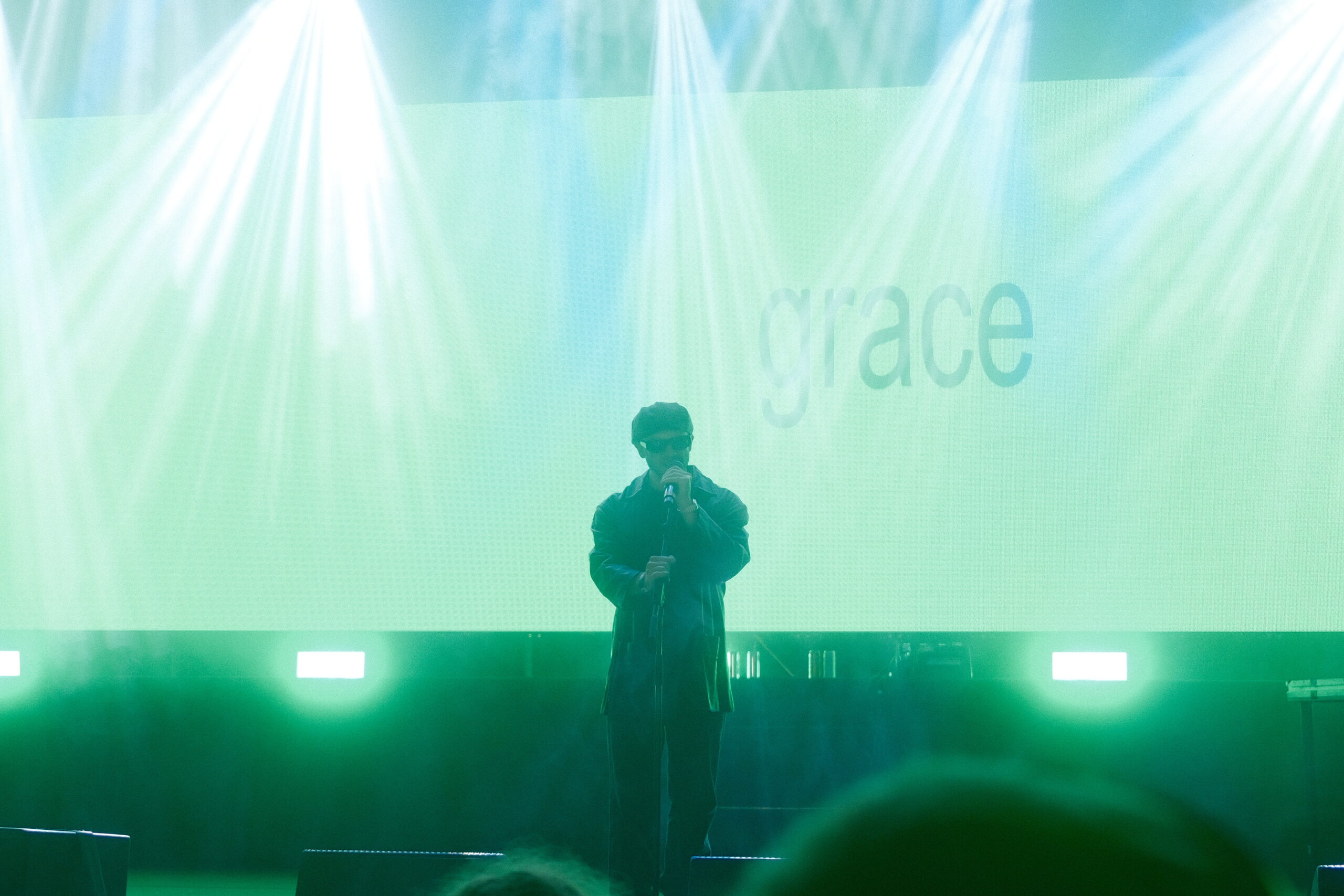 A performer on stage at All Together Now Festival, Waterford