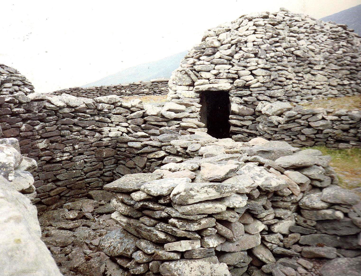 Ancient stone beehive huts at Slea Head, Dingle Peninsula