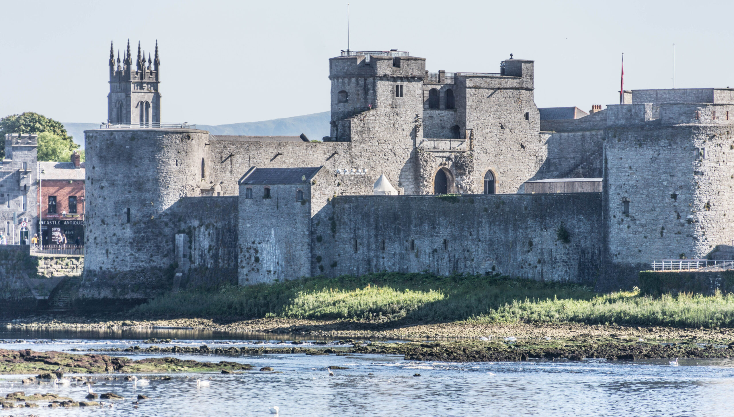 King John's Castle, a 13th-century Norman fortress on the banks of the River Shannon in Limerick City, Ireland