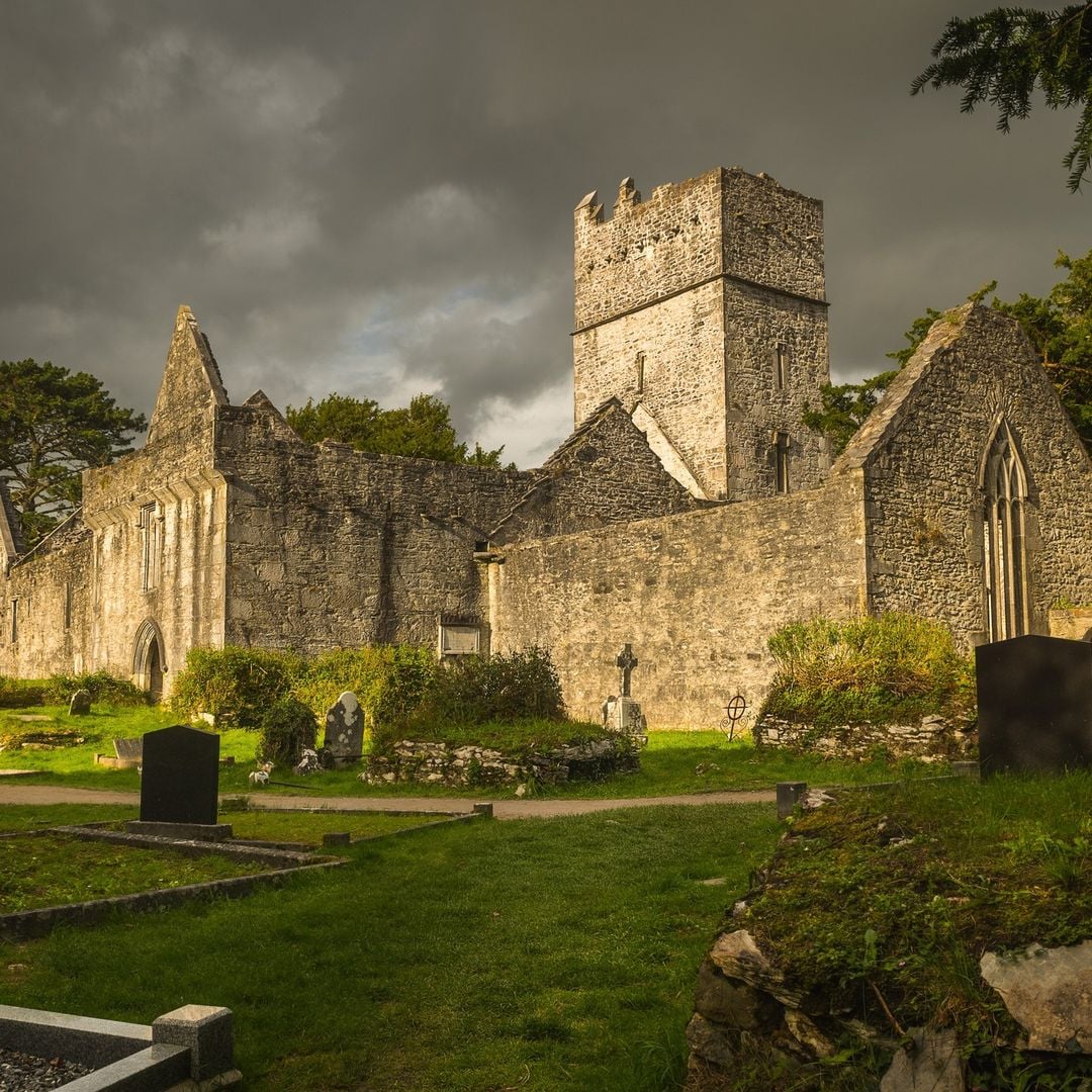 Muckross Abbey and graveyard, County Kerry, Ireland — burial site of Irish families for centuries