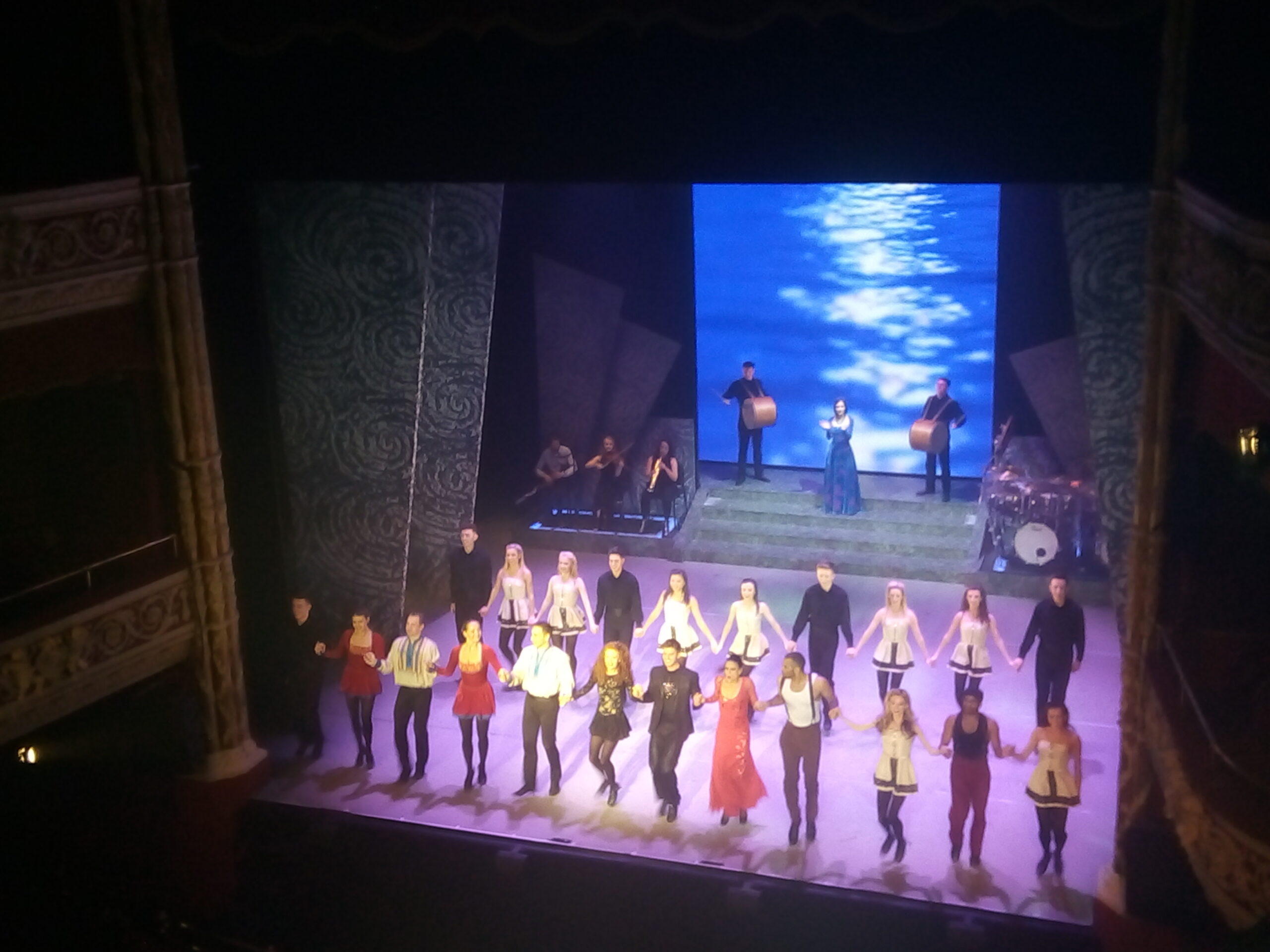 Riverdance cast performing at the Gaiety Theatre, Dublin