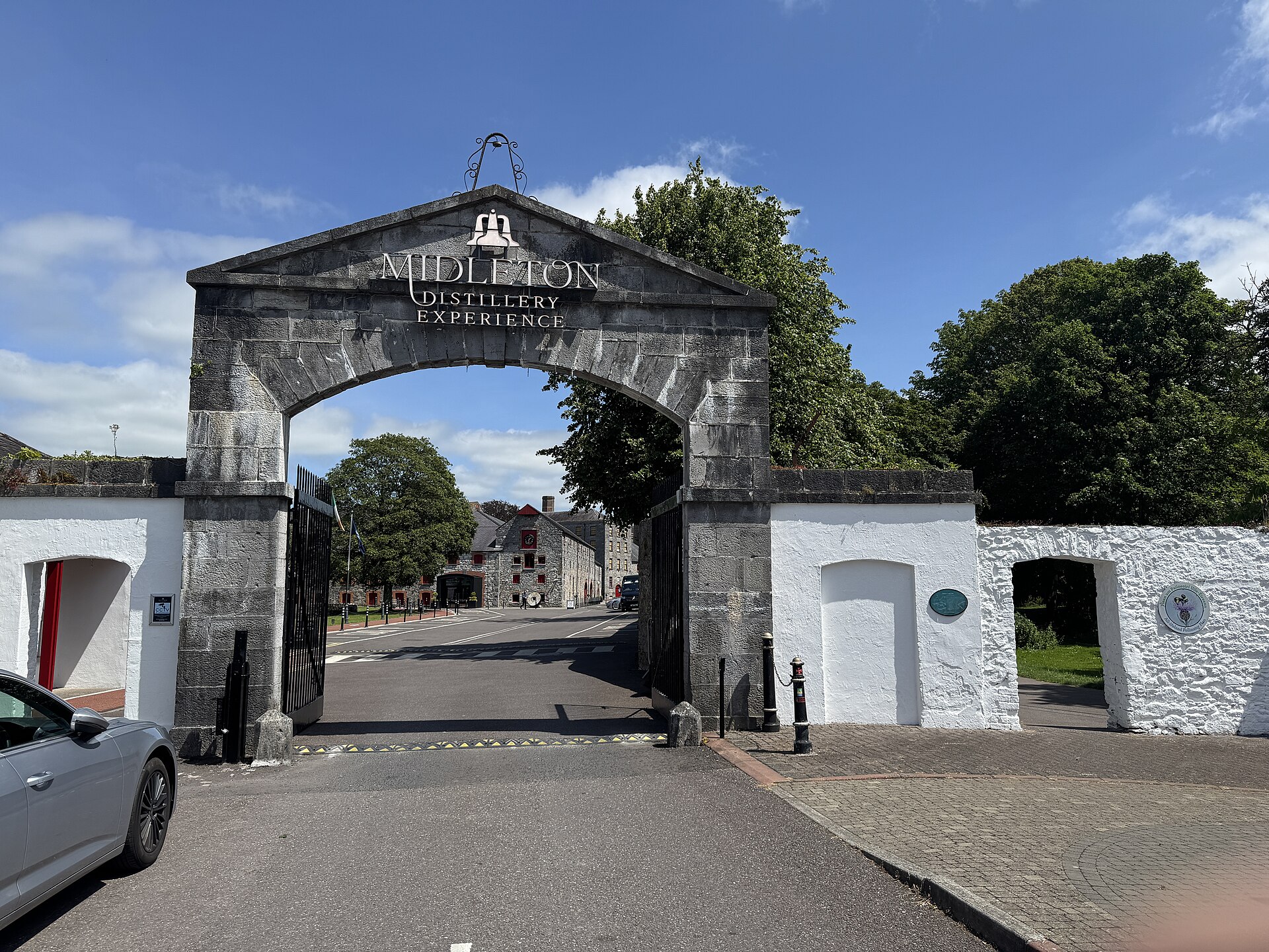 Stone gateway arch at the entrance to the Midleton Distillery Experience, County Cork