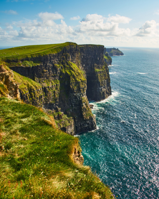 The Cliffs of Moher rising above the Atlantic, County Clare, Ireland