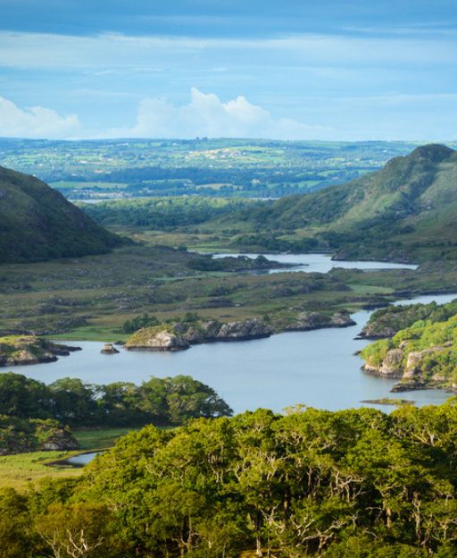 Ring of Kerry scenic landscape, County Kerry, Ireland — rugged coastline and mountains