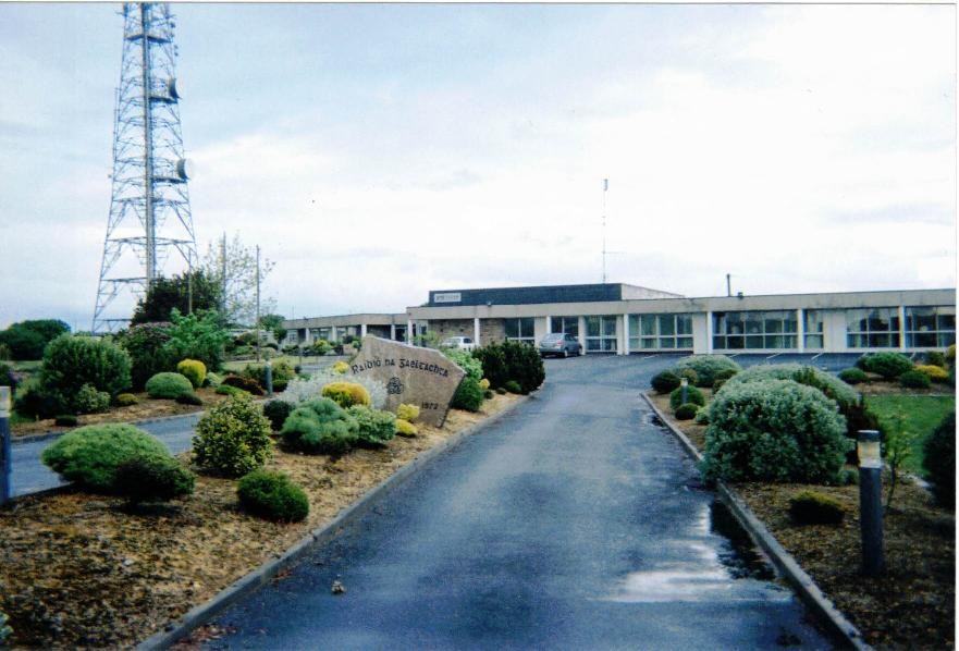 RT&Eacute; Raidi&oacute; na Gaeltachta headquarters building in Casla, Connemara, with its transmitter mast