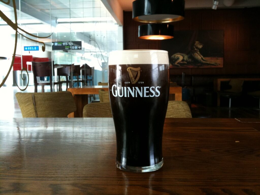 A pint of Guinness in Dublin
