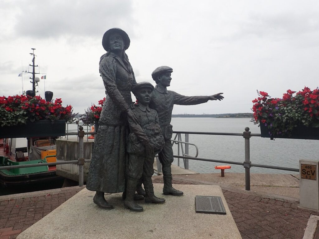 The Annie Moore statue at Cobh, County Cork
