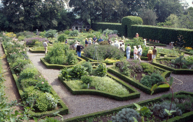 Visitors tour the kitchen gardens at Ballymaloe Cookery School in Shanagarry, County Cork, founded by Darina Allen